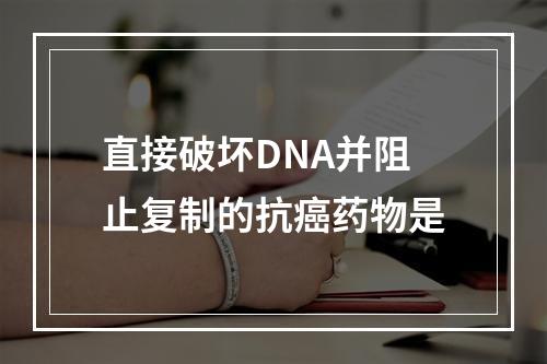 直接破坏DNA并阻止复制的抗癌药物是