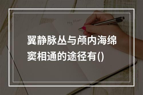 翼静脉丛与颅内海绵窦相通的途径有()