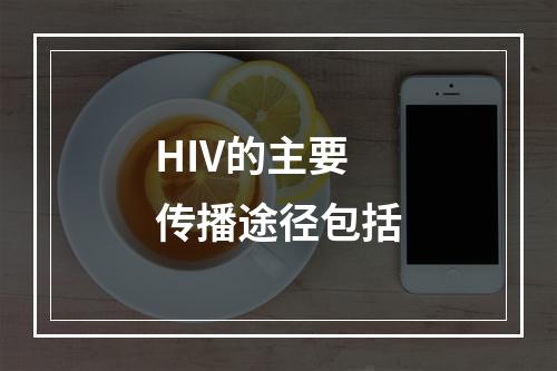 HIV的主要传播途径包括