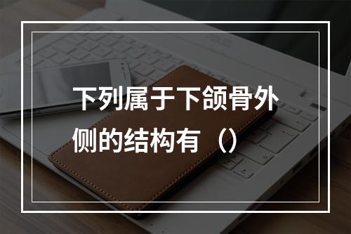 下列属于下颌骨外侧的结构有（）