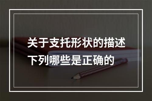 关于支托形状的描述下列哪些是正确的