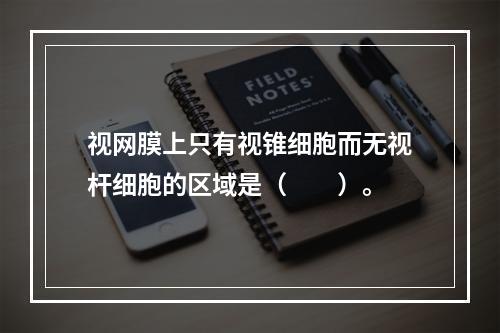 视网膜上只有视锥细胞而无视杆细胞的区域是（　　）。