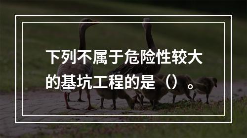 下列不属于危险性较大的基坑工程的是（）。