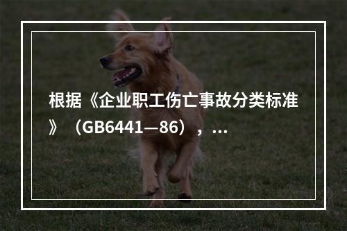 根据《企业职工伤亡事故分类标准》（GB6441—86），事故