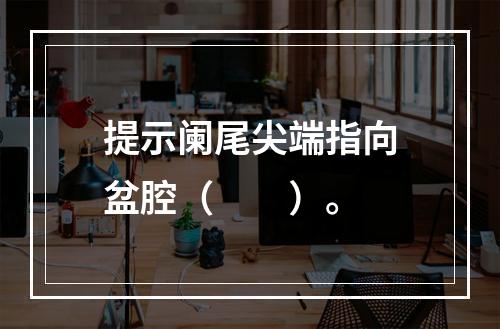 提示阑尾尖端指向盆腔（　　）。