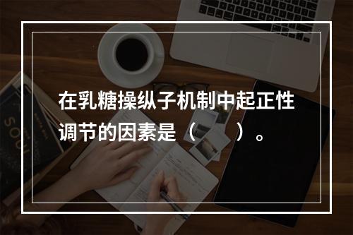 在乳糖操纵子机制中起正性调节的因素是（　　）。