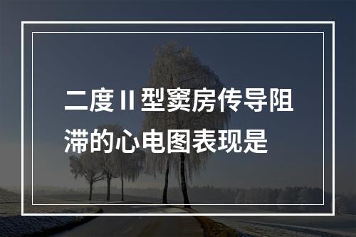 二度Ⅱ型窦房传导阻滞的心电图表现是