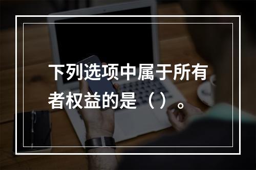 下列选项中属于所有者权益的是（ ）。