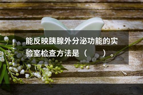 能反映胰腺外分泌功能的实验室检查方法是（　　）。