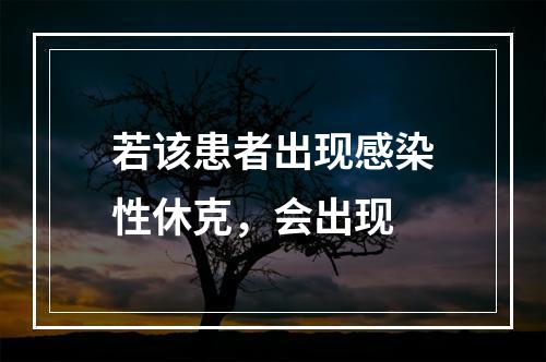 若该患者出现感染性休克，会出现