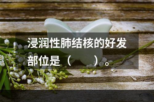 浸润性肺结核的好发部位是（　　）。