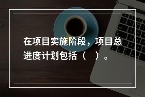 在项目实施阶段，项目总进度计划包括（　）。