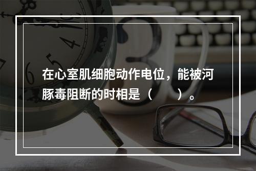 在心室肌细胞动作电位，能被河豚毒阻断的时相是（　　）。