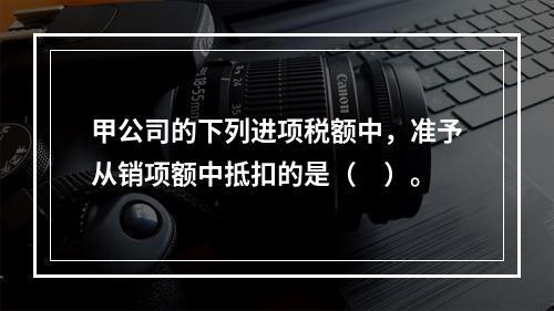 甲公司的下列进项税额中，准予从销项额中抵扣的是（　）。