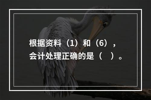 根据资料（1）和（6），会计处理正确的是（　）。