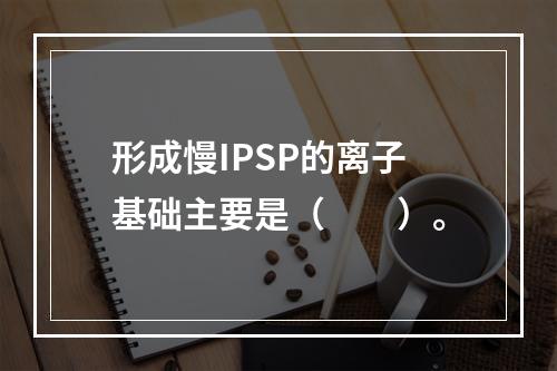 形成慢IPSP的离子基础主要是（　　）。