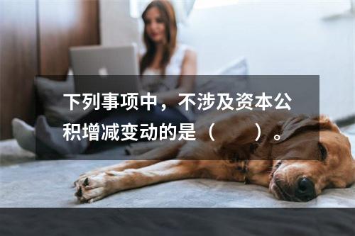 下列事项中，不涉及资本公积增减变动的是（　　）。