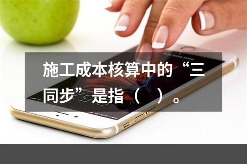 施工成本核算中的“三同步”是指（　）。