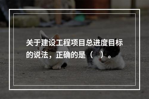 关于建设工程项目总进度目标的说法，正确的是（　）。