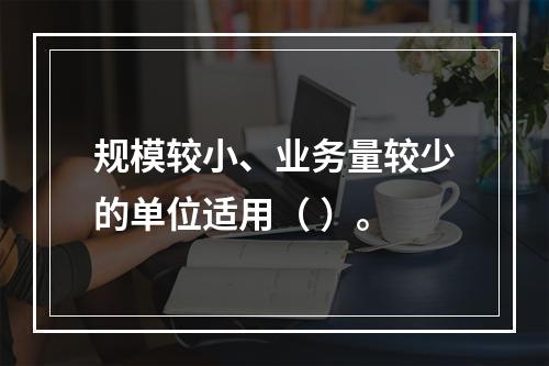 规模较小、业务量较少的单位适用（ ）。