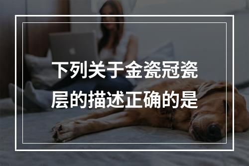 下列关于金瓷冠瓷层的描述正确的是