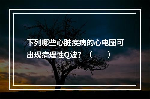 下列哪些心脏疾病的心电图可出现病理性Q波？（　　）