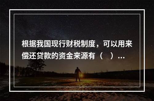 根据我国现行财税制度，可以用来偿还贷款的资金来源有（　）。