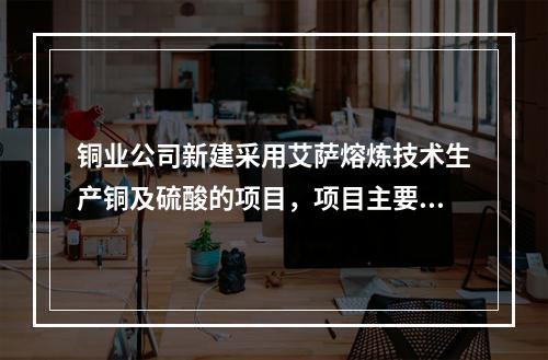 铜业公司新建采用艾萨熔炼技术生产铜及硫酸的项目，项目主要工艺