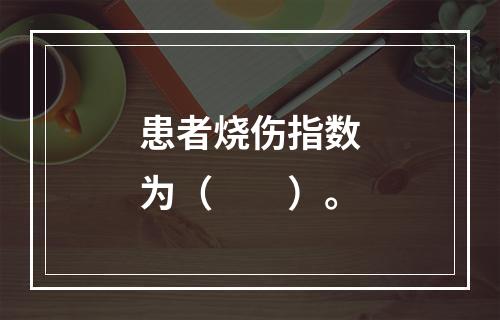 患者烧伤指数为（　　）。