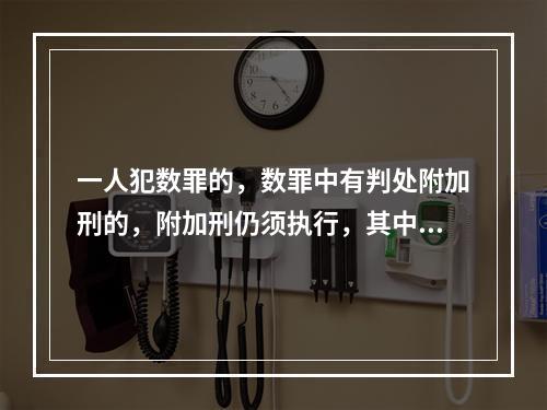 一人犯数罪的，数罪中有判处附加刑的，附加刑仍须执行，其中附加