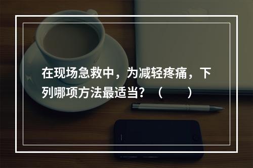 在现场急救中，为减轻疼痛，下列哪项方法最适当？（　　）