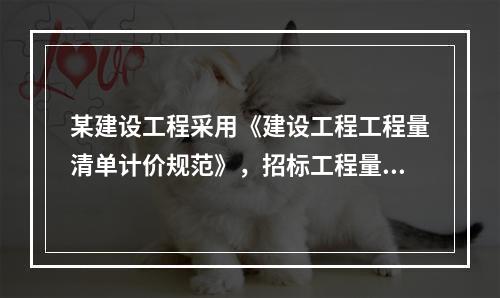 某建设工程采用《建设工程工程量清单计价规范》，招标工程量清单