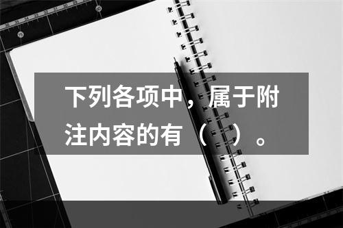 下列各项中，属于附注内容的有（　）。