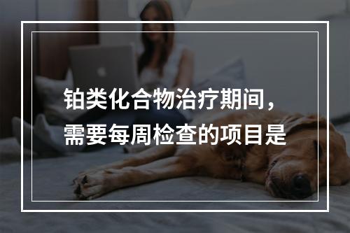 铂类化合物治疗期间，需要每周检查的项目是