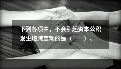 下列各项中，不会引起资本公积发生增减变动的是（　　）。