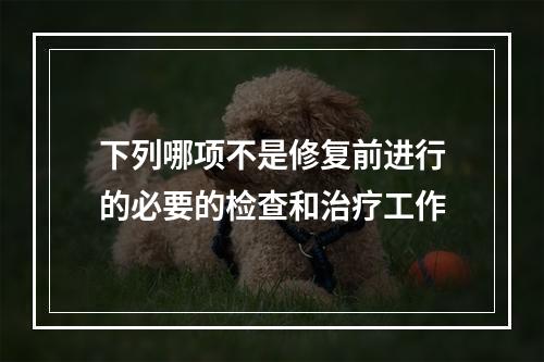 下列哪项不是修复前进行的必要的检查和治疗工作