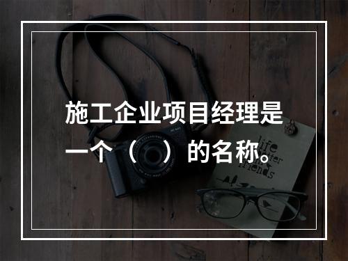 施工企业项目经理是一个（　）的名称。