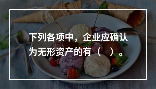 下列各项中，企业应确认为无形资产的有（　）。