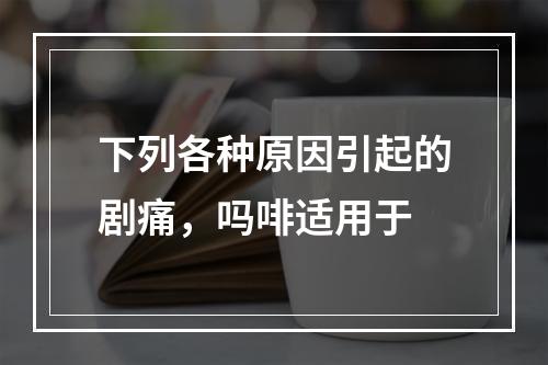 下列各种原因引起的剧痛，吗啡适用于