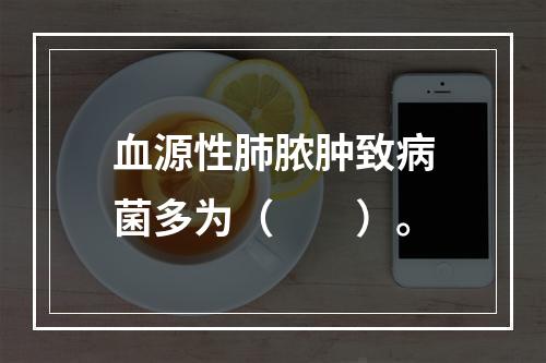 血源性肺脓肿致病菌多为（　　）。