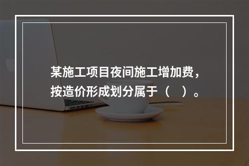 某施工项目夜间施工增加费，按造价形成划分属于（　）。