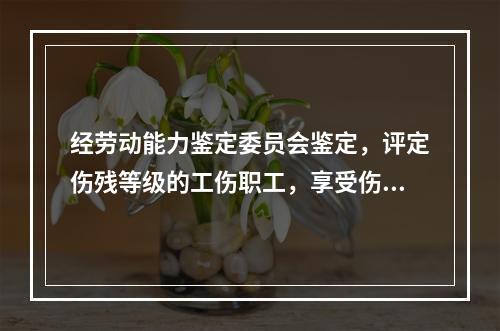 经劳动能力鉴定委员会鉴定，评定伤残等级的工伤职工，享受伤残待