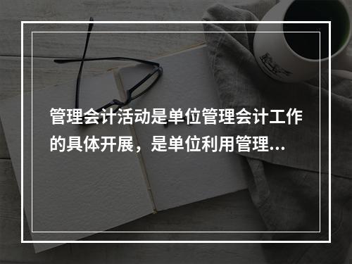 管理会计活动是单位管理会计工作的具体开展，是单位利用管理会计