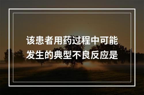 该患者用药过程中可能发生的典型不良反应是