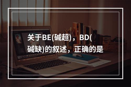 关于BE(碱超)，BD(碱缺)的叙述，正确的是