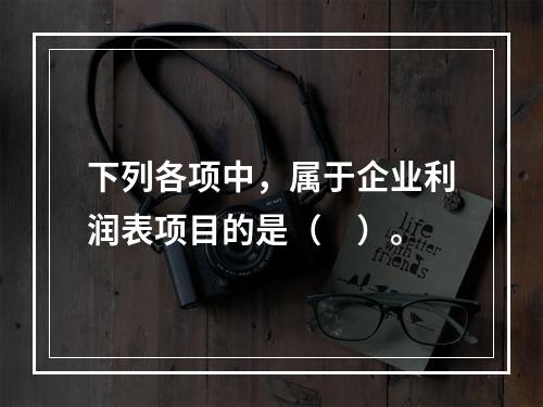 下列各项中，属于企业利润表项目的是（　）。