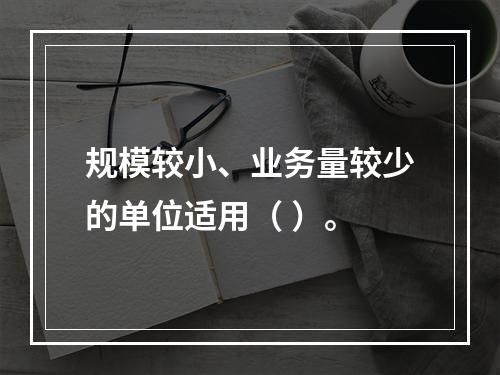 规模较小、业务量较少的单位适用（ ）。