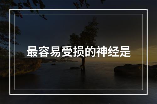 最容易受损的神经是