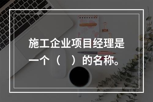 施工企业项目经理是一个（　）的名称。