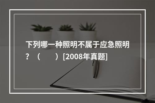 下列哪一种照明不属于应急照明？（　　）[2008年真题]